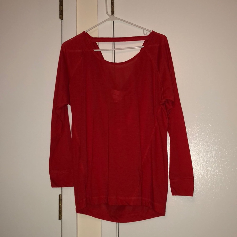 Two by VC Red Cowl Back Tee